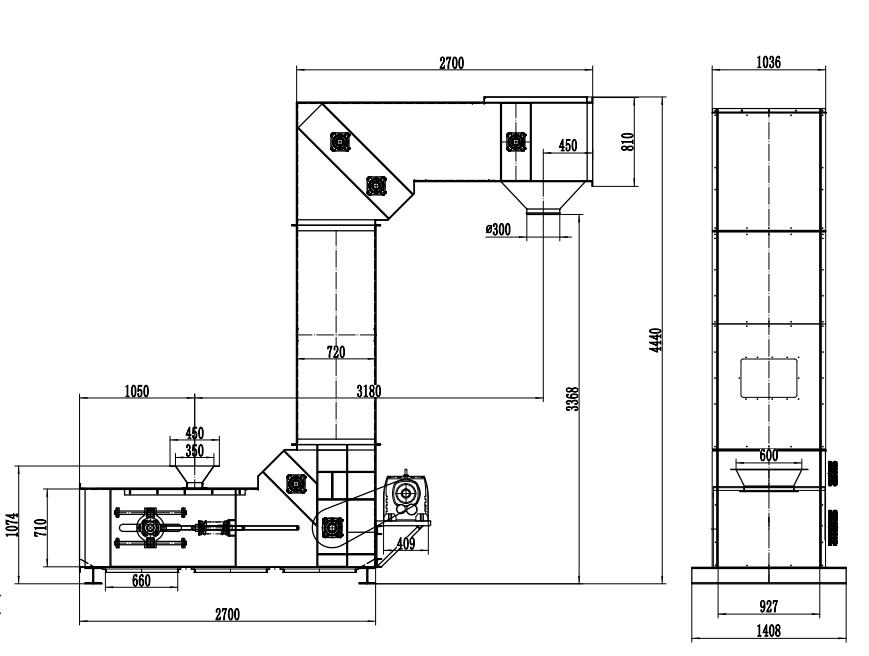 Batch Feeding System Ensures High Capacity in Pendulum Bucket Elevator